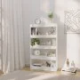 Shelving unit/divider in glossy white engineered wood, 80x30x135 cm by vidaXL, Bookcases and shelves - Ref: Foro24-811715, Pr...