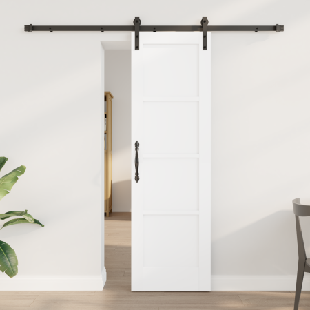 Puerta Corrediza con Set de Hardware Blancas 61x198.5 cm de Madera Maciza de Pino | Foro24.es | Tu tienda online para hogar, jardín y más Foro24.es