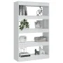 Shelving unit/divider in glossy white engineered wood, 80x30x135 cm by vidaXL, Bookcases and shelves - Ref: Foro24-811715, Pr...