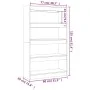 Shelving unit/divider in glossy white engineered wood, 80x30x135 cm by vidaXL, Bookcases and shelves - Ref: Foro24-811715, Pr...