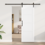 Puerta Deslizante Juego de 2 Blanca y negra Madera, Metal | Foro24.es | Tu tienda online para hogar, jardín y más Foro24.es