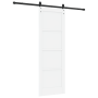 Puerta Deslizante Juego de 2 Blanca y negra Madera, Metal | Foro24.es | Tu tienda online para hogar, jardín y más Foro24.es