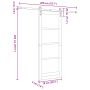 Puerta Deslizante  con Juego de Herrajes 78x202 cm Madera Maciza de Pino | Foro24.es | Tu tienda online para hogar, jardín y más Foro24.es
