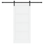 Puerta Deslizante  con Set de Hardware Blanca 86x198.5 cm Madera Maciza de Pino | Foro24.es | Tu tienda online para hogar, jardín y más Foro24.es