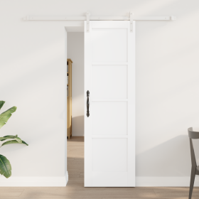 Puerta Deslizante con Herrajes Blancos 61x198.5