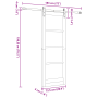Puerta Deslizante  con Conjunto de Herrajes Blanca 73.5x198.5 cm Madera Maciza de Pino | Foro24.es | Tu tienda online para hogar, jardín y más Foro24.es