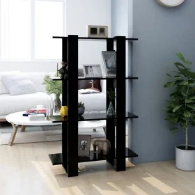 Bookshelf / room divider black 80x30x123.5 cm by vidaXL, Bookcases and shelves - Ref: Foro24-811575, Price: 49,39 €, Discount: %