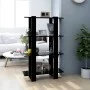 Bookshelf / room divider black 80x30x123.5 cm by vidaXL, Bookcases and shelves - Ref: Foro24-811575, Price: 49,39 €, Discount: %