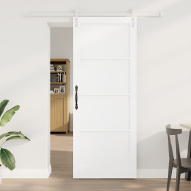 Puerta Deslizante con Kit de Hardware Blanca
