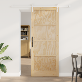 Puerta Deslizante Set de 2 Natural y blanca