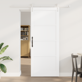 Puerta deslizante con accesorios blanca 86x211 cm