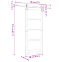 Puerta deslizante  con accesorios blanca 86x211 cm de pino macizo | Foro24.es | Tu tienda online para hogar, jardín y más Foro24.es