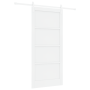 Puerta Deslizante con Juego de Hardware Blanca 93x202 cm Madera Maciza Pino | Foro24.es | Tu tienda online para hogar, jardín y más Foro24.es