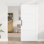 Puerta Deslizante con Juego de Hardware Blanca 93x202 cm Madera Maciza Pino | Foro24.es | Tu tienda online para hogar, jardín y más Foro24.es