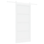 Puerta Deslizante con Juego de Hardware Blanca 93x202 cm Madera Maciza Pino | Foro24.es | Tu tienda online para hogar, jardín y más Foro24.es