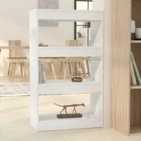 Glossy white engineered wood shelf/divider 60x30x103 cm by vidaXL, Bookcases and shelves - Ref: Foro24-811661, Price: 52,02 €...