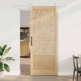 Puerta Deslizante con Juego de Herrajes 93x232 cm