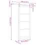 Puerta Corredera  con Juego de Herrajes Blanca 93x232 cm Madera Maciza de Pino | Foro24.es | Tu tienda online para hogar, jardín y más Foro24.es