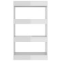 Glossy white engineered wood shelf/divider 60x30x103 cm by vidaXL, Bookcases and shelves - Ref: Foro24-811661, Price: 52,56 €...