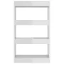 Glossy white engineered wood shelf/divider 60x30x103 cm by vidaXL, Bookcases and shelves - Ref: Foro24-811661, Price: 52,02 €...