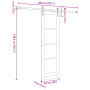 Puerta Deslizante con Juego de Herrajes 61x198.5 cm Madera Sólida Pino | Foro24.es | Tu tienda online para hogar, jardín y más Foro24.es
