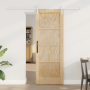 Puerta Corredera  con Juego de Herrajes 73.5x198.5 cm Madera Maciza de Pino | Foro24.es | Tu tienda online para hogar, jardín y más Foro24.es