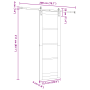 Puerta Deslizante  con Juego de Hardware 73.5x211 cm Madera Maciza de Pino | Foro24.es | Tu tienda online para hogar, jardín y más Foro24.es