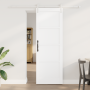Puerta Deslizante  con Juego de Hardware Blanca 73.5x211 cm Madera Maciza de Pino | Foro24.es | Tu tienda online para hogar, jardín y más Foro24.es