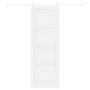 Puerta Deslizante  con Juego de Hardware Blanca 73.5x211 cm Madera Maciza de Pino | Foro24.es | Tu tienda online para hogar, jardín y más Foro24.es
