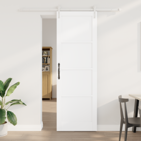 Puerta Deslizante con Juego de Herrajes Blanca