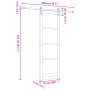 Puerta Deslizante  con Juego de Herrajes Blanca 78x232 cm Madera Maciza de Pino | Foro24.es | Tu tienda online para hogar, jardín y más Foro24.es