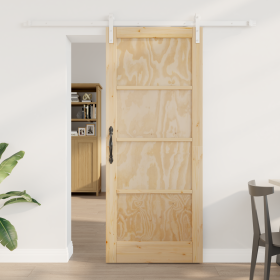 Puerta Deslizante con Juego de Herrajes 83x202 cm