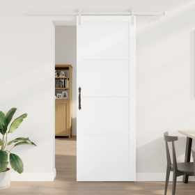 Puerta Deslizante con Juego de Hardware Blanca