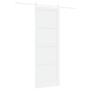 Puerta Deslizante  con Juego de Hardware Blanca 83x232 cm Madera Maciza de Pino | Foro24.es | Tu tienda online para hogar, jardín y más Foro24.es