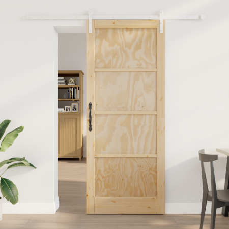 Puerta Deslizante  con Herrajes 86x211 cm Madera Maciza Pino | Foro24.es | Tu tienda online para hogar, jardín y más Foro24.es