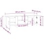 TV-Schrank aus Sonoma-Eichensperrholz, 150 x 30 x 50 cm von vidaXL, TV-Möbel - Ref: Foro24-812621, Preis: 117,55 €, Rabatt: %