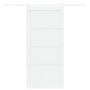 Puerta Deslizante  con Juego de Hardware Blanca 93x202 cm de Madera Maciza de Pino | Foro24.es | Tu tienda online para hogar, jardín y más Foro24.es