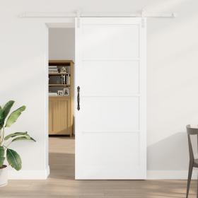 Puerta Deslizante con Juego de Herrajes Blanca