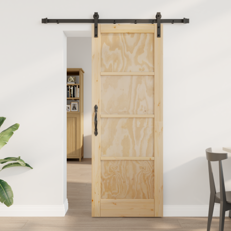 Puerta Deslizante  con Juego de Herrajes 73.5x198.5 cm de Madera Maciza de Pino | Foro24.es | Tu tienda online para hogar, jardín y más Foro24.es