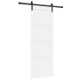 Puerta Deslizante con Juego de Hardware Blanca 78x211 cm de Madera Sólida de Pino | Foro24.es | Tu tienda online para hogar, jardín y más Foro24.es