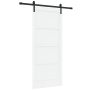 Puerta Deslizante  con Conjunto de Hardware Blanca 86x198.5 cm de Madera Sólida de Pino | Foro24.es | Tu tienda online para hogar, jardín y más Foro24.es