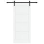 Puerta Deslizante  con Conjunto de Hardware Blanca 86x198.5 cm de Madera Sólida de Pino | Foro24.es | Tu tienda online para hogar, jardín y más Foro24.es