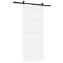 Puerta Deslizante  con Conjunto de Hardware Blanca 86x198.5 cm de Madera Sólida de Pino | Foro24.es | Tu tienda online para hogar, jardín y más Foro24.es