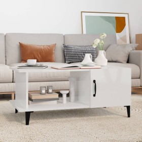 Glossy white plywood coffee table 90x50x40 cm by vidaXL, Coffee table - Ref: Foro24-812759, Price: 47,93 €, Discount: %