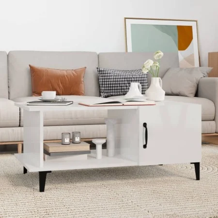 Couchtisch aus glänzend weißem Sperrholz, 90 x 50 x 40 cm von vidaXL, Couchtisch - Ref: Foro24-812759, Preis: 47,53 €, Rabatt: %