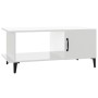 Mesa de centro madera contrachapada blanco brillo 90x50x40 cm de vidaXL, Mesas de centro - Ref: Foro24-812759, Precio: 47,88 ...