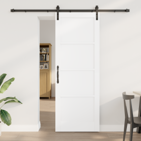Puerta Deslizante con Juego de Hardware Blanca
