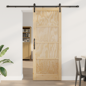 Puerta Deslizante con Juego de Herrajes 83x211 cm