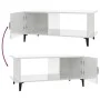 Couchtisch aus glänzend weißem Sperrholz, 90 x 50 x 40 cm von vidaXL, Couchtisch - Ref: Foro24-812759, Preis: 47,53 €, Rabatt: %