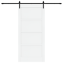 Puerta Corrediza  con Set de Herrajes Blanca 93x202 cm Madera Sólida Pino | Foro24.es | Tu tienda online para hogar, jardín y más Foro24.es